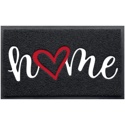 BeneathYourFeet Door Mat (30"x17.5",Black), Welcome Mat Low Profile Front Doormat Floor Mat Non Slip Rugs for Entryway, Patio, High Traffic Areas
