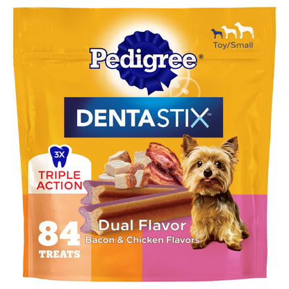 Pedigree Dentastix Dental Chews for Dogs, Small and Toy Breed Dog Treats, Fresh Flavor, 12.31 oz. Bag (51 Treats Total)