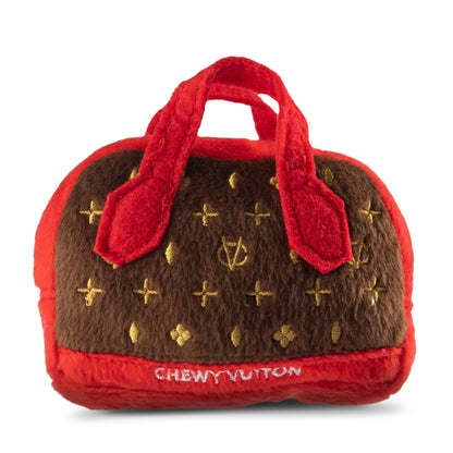 Diggin Designs Sniffany & Co Squeaky Plush Dog Toy Purse | Luxury-Inspired Parody Designer Handbag with Built-in Squeaker, Soft Plush Fashion Dog Toy – Haute Couture Purses & Handbags