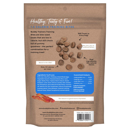 Buddy Biscuits Trainers 10 Oz. Pouch of Training Bites Soft & Chewy Dog Treats Made with Bacon Flavor