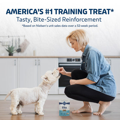 Blue Buffalo Bits Soft Dog Treats for Training, Made with Natural Ingredients & Enhanced with DHA, Beef Recipe, 19-oz Bag