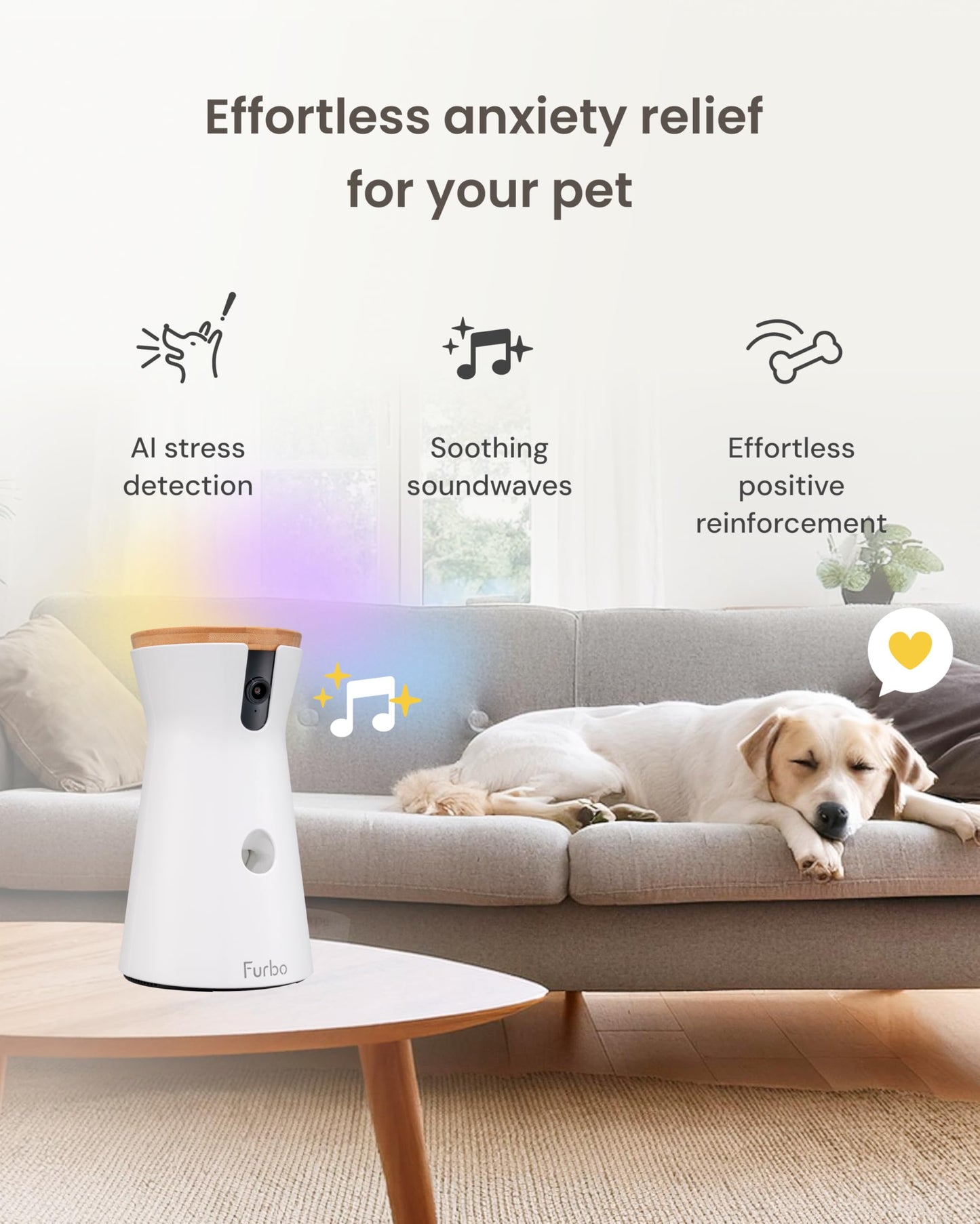 Furbo Mini 360° [Subscription Required] New 2K QHD Pet Camera - Unlock w/Paid Plan: Dog & Cat Safety Alerts, Rotating Treat Toss, 2-Way Speaker (Low Risk, 3mo Min. Cancel Anytime)