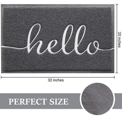 BeneathYourFeet Door Mat (30"x17.5",Black), Welcome Mat Low Profile Front Doormat Floor Mat Non Slip Rugs for Entryway, Patio, High Traffic Areas