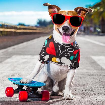 Weewooday 4 Pieces Small Pet Summer T-Shirts Hawaii Style Floral Pet Dog Shirt Breathable Cool Clothes Beach Seaside Puppy Sweatshirt for Puppy(Floral Style,Medium)