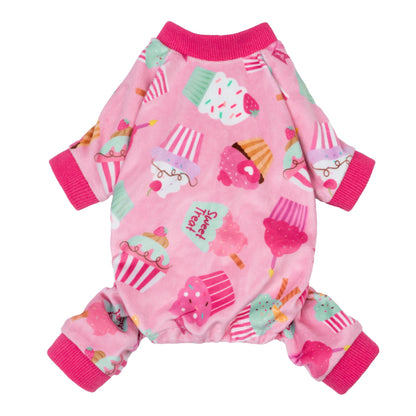 Fitwarm Bowknot Dog Pajamas, Warm Clothes for Small Dogs Girl, Fleece Pet Onesie with Feet, Burgundy Red, White, Small