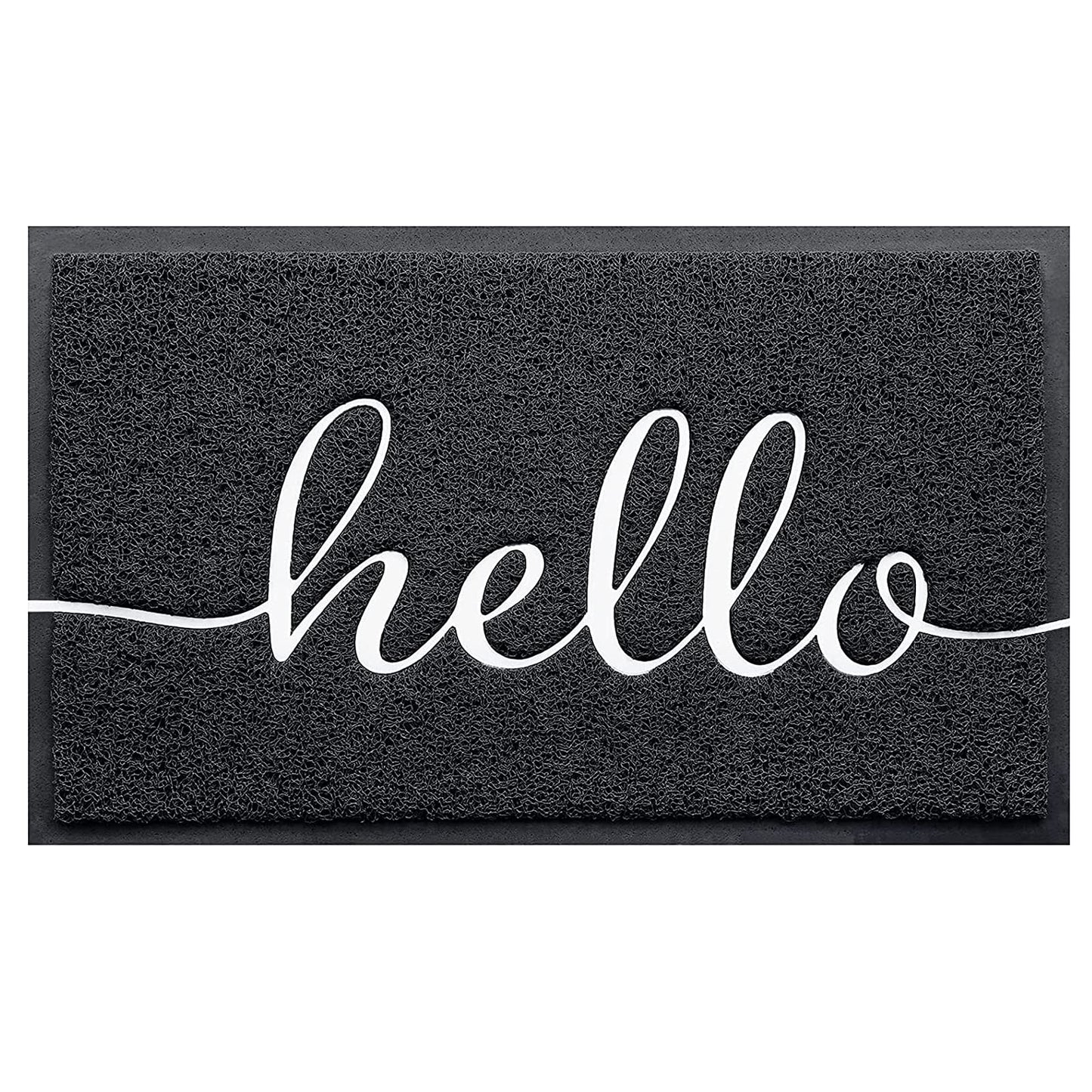 BeneathYourFeet Door Mat (30"x17.5",Black), Welcome Mat Low Profile Front Doormat Floor Mat Non Slip Rugs for Entryway, Patio, High Traffic Areas