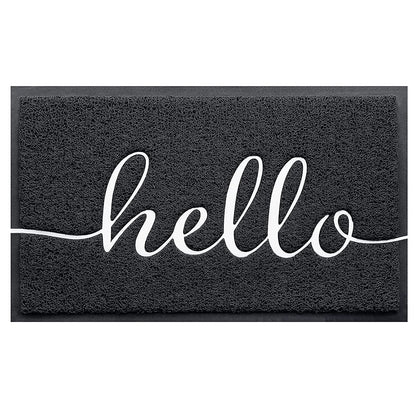 BeneathYourFeet Door Mat (30"x17.5",Black), Welcome Mat Low Profile Front Doormat Floor Mat Non Slip Rugs for Entryway, Patio, High Traffic Areas