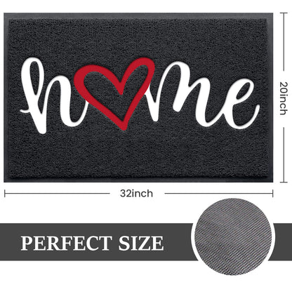 BeneathYourFeet Door Mat (30"x17.5",Black), Welcome Mat Low Profile Front Doormat Floor Mat Non Slip Rugs for Entryway, Patio, High Traffic Areas