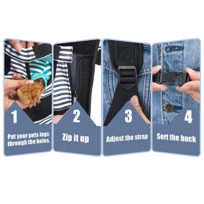 Dog Front Carrier Backpacks for Small Dogs, Legs Out Pet Carrier Sling Backpack with Adjustable Padded Ventilated Shoulder Straps, Easy-Fit for Traveling Hiking Camping,Medium