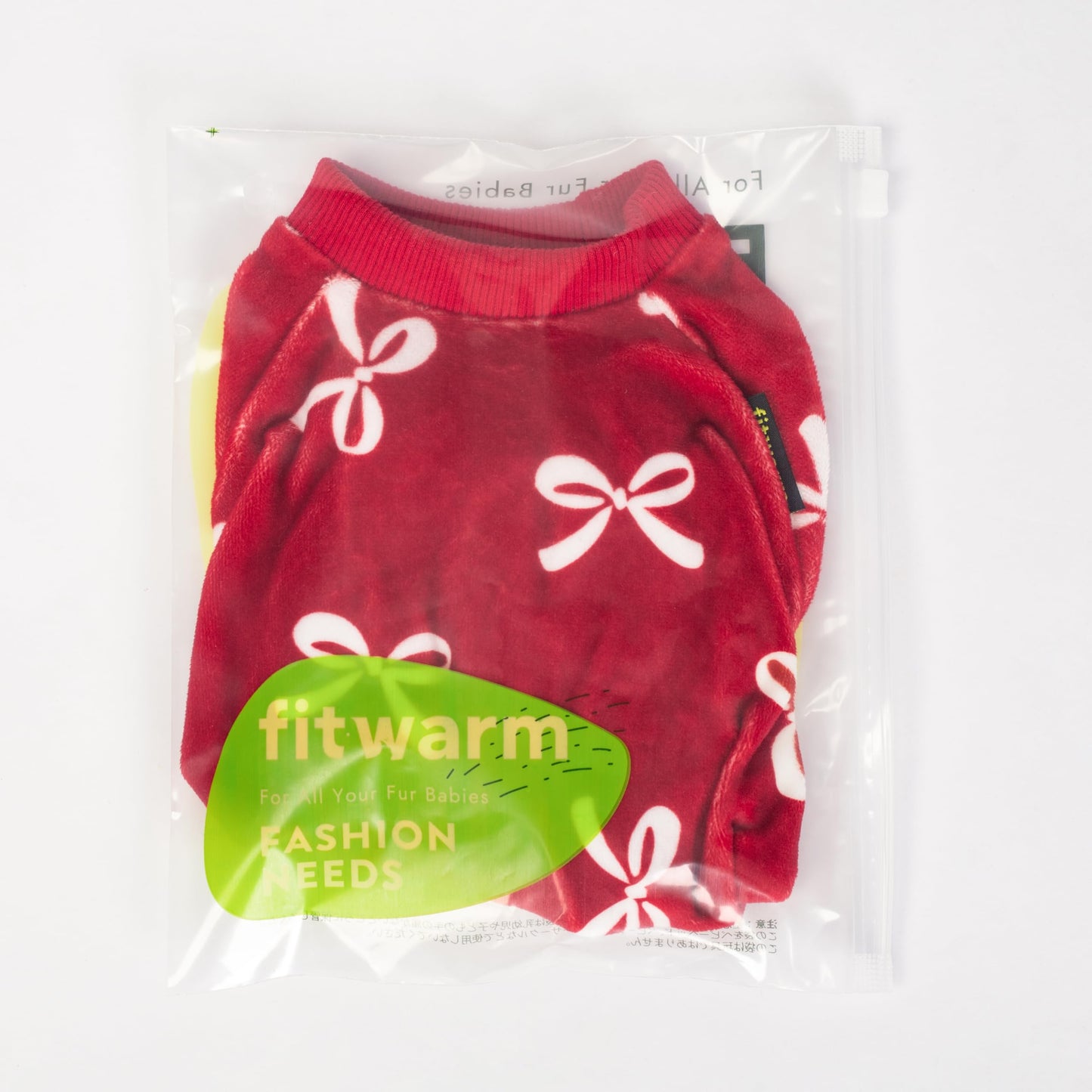 Fitwarm Bowknot Dog Pajamas, Warm Clothes for Small Dogs Girl, Fleece Pet Onesie with Feet, Burgundy Red, White, Small