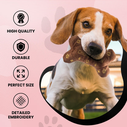 Diggin Designs Sniffany & Co Squeaky Plush Dog Toy Purse | Luxury-Inspired Parody Designer Handbag with Built-in Squeaker, Soft Plush Fashion Dog Toy – Haute Couture Purses & Handbags