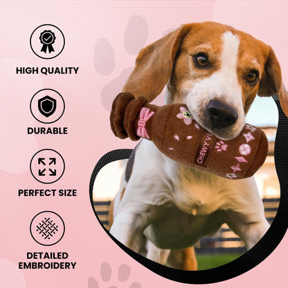 Diggin Designs Sniffany & Co Squeaky Plush Dog Toy Purse | Luxury-Inspired Parody Designer Handbag with Built-in Squeaker, Soft Plush Fashion Dog Toy – Haute Couture Purses & Handbags