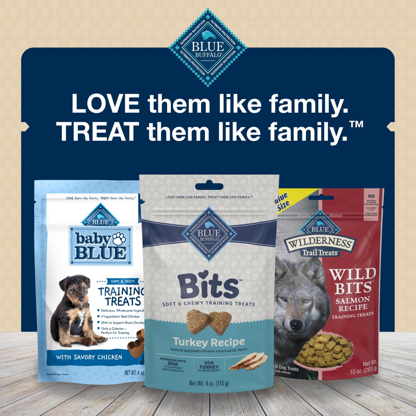 Blue Buffalo Bits Soft Dog Treats for Training, Made with Natural Ingredients & Enhanced with DHA, Beef Recipe, 19-oz Bag