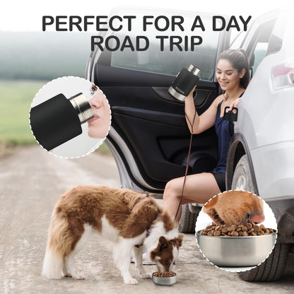 Insulated Dog Travel Water Bottle With Detachable Bowls, Ideal Dog Mom Gifts for Women, Portable Water Bottle Dispenser, For Walking, Hiking, Camping, Outdoor (Pink:Best Dog Mom, 32 Oz)