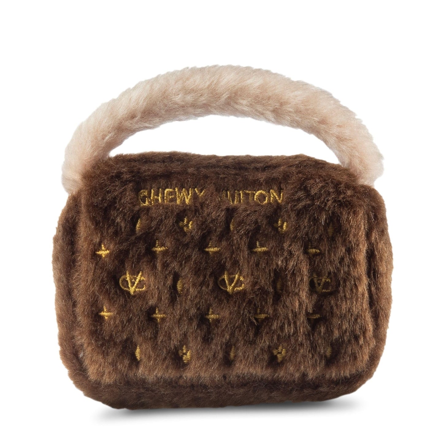 Diggin Designs Sniffany & Co Squeaky Plush Dog Toy Purse | Luxury-Inspired Parody Designer Handbag with Built-in Squeaker, Soft Plush Fashion Dog Toy – Haute Couture Purses & Handbags
