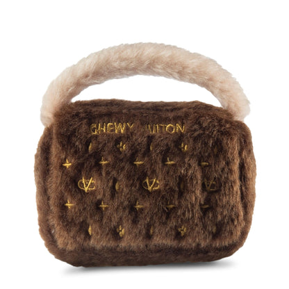 Diggin Designs Sniffany & Co Squeaky Plush Dog Toy Purse | Luxury-Inspired Parody Designer Handbag with Built-in Squeaker, Soft Plush Fashion Dog Toy – Haute Couture Purses & Handbags