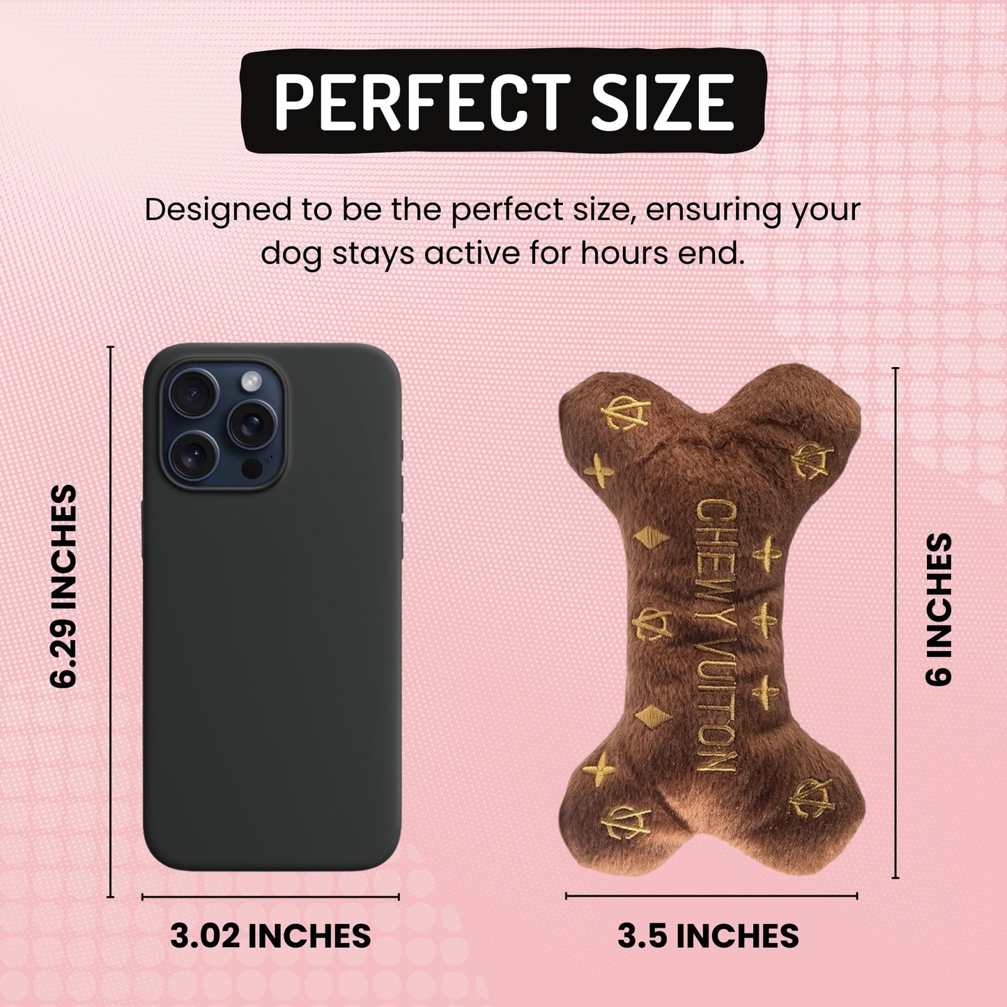 Diggin Designs Sniffany & Co Squeaky Plush Dog Toy Purse | Luxury-Inspired Parody Designer Handbag with Built-in Squeaker, Soft Plush Fashion Dog Toy – Haute Couture Purses & Handbags