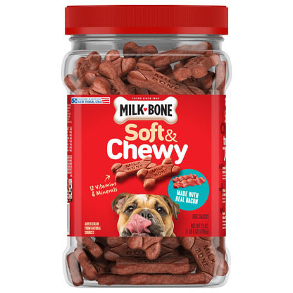 Milk-Bone Soft & Chewy Dog Treats, Beef & Filet Mignon Recipe, 25 Ounce