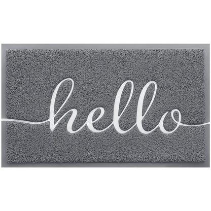 BeneathYourFeet Door Mat (30"x17.5",Black), Welcome Mat Low Profile Front Doormat Floor Mat Non Slip Rugs for Entryway, Patio, High Traffic Areas