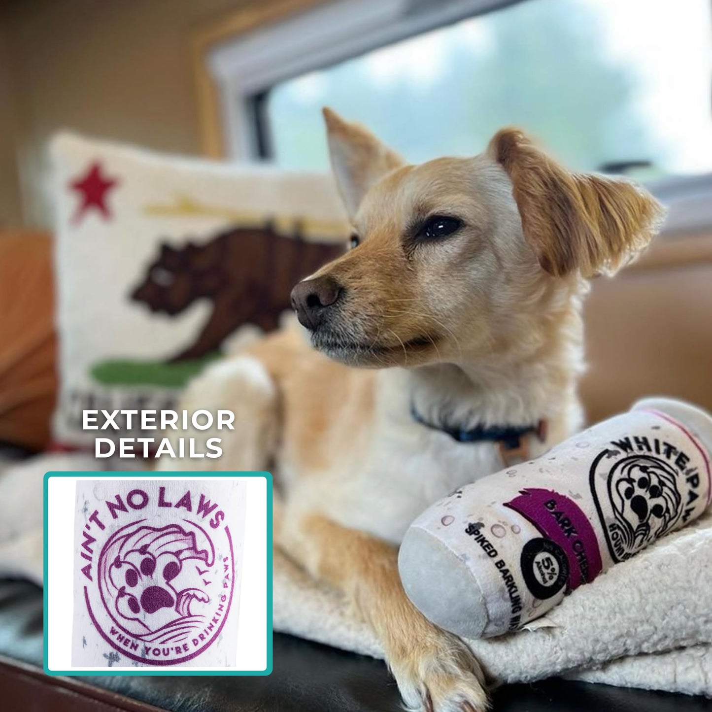 Haute Diggity Dog White Paw Grrriety Pack Activity House, Plush Designer Dog Toys with Interactive Squeaker, Stimulating Pet Enrichment, Machine-Washable & Safe Materials for All Breeds, One Size