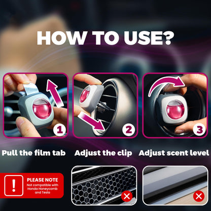 Air Jungles New Car Scent Car Air Freshener Vent Clip, 6 Count Long Lasting Up to 180 days, Natural Essential Oil Car Fragrance for Women and Men, Odor Eliminator - 4ml Each