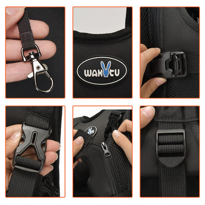 Dog Front Carrier Backpacks for Small Dogs, Legs Out Pet Carrier Sling Backpack with Adjustable Padded Ventilated Shoulder Straps, Easy-Fit for Traveling Hiking Camping,Medium