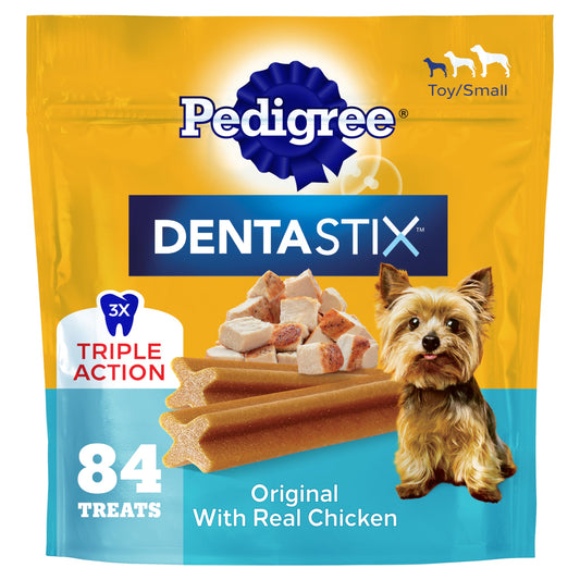 Pedigree Dentastix Dental Chews for Dogs, Small and Toy Breed Dog Treats, Fresh Flavor, 12.31 oz. Bag (51 Treats Total)
