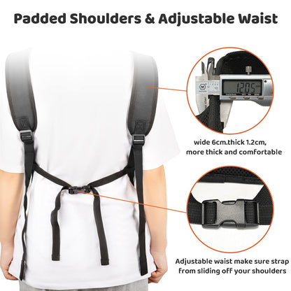 Dog Front Carrier Backpacks for Small Dogs, Legs Out Pet Carrier Sling Backpack with Adjustable Padded Ventilated Shoulder Straps, Easy-Fit for Traveling Hiking Camping,Medium