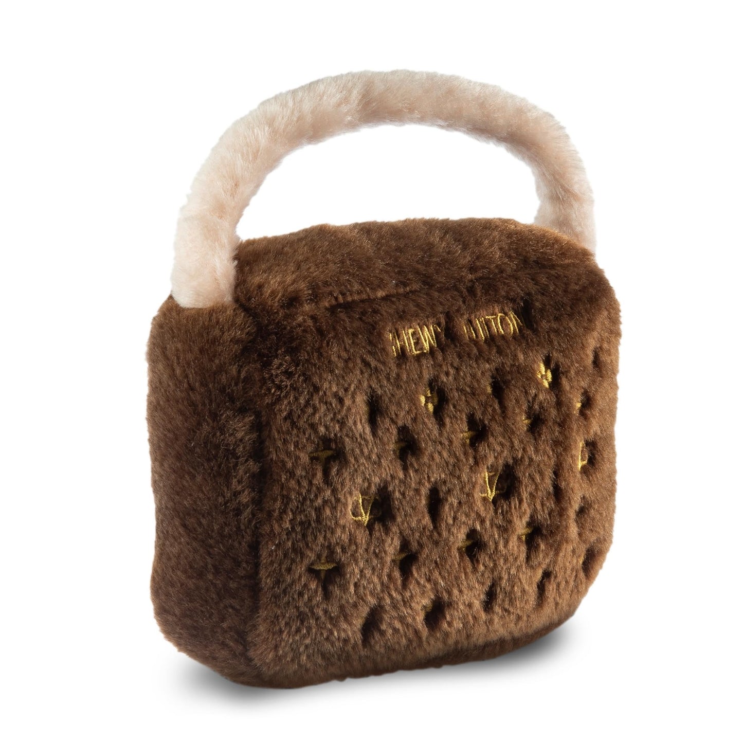 Diggin Designs Sniffany & Co Squeaky Plush Dog Toy Purse | Luxury-Inspired Parody Designer Handbag with Built-in Squeaker, Soft Plush Fashion Dog Toy – Haute Couture Purses & Handbags