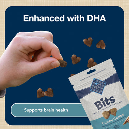 Blue Buffalo Bits Soft Dog Treats for Training, Made with Natural Ingredients & Enhanced with DHA, Beef Recipe, 19-oz Bag