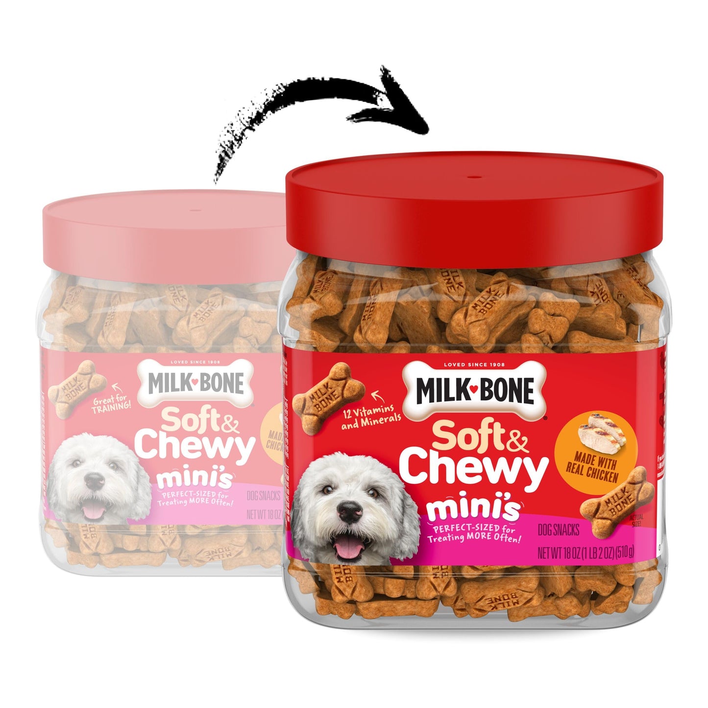 Milk-Bone Soft & Chewy Dog Treats, Beef & Filet Mignon Recipe, 25 Ounce