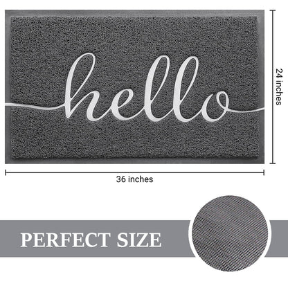 BeneathYourFeet Door Mat (30"x17.5",Black), Welcome Mat Low Profile Front Doormat Floor Mat Non Slip Rugs for Entryway, Patio, High Traffic Areas