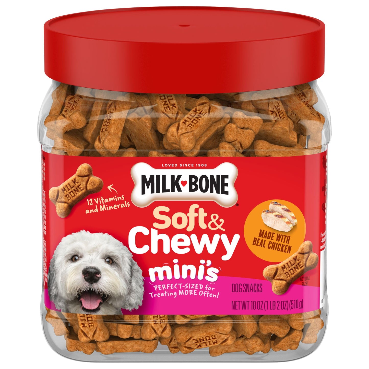 Milk-Bone Soft & Chewy Dog Treats, Beef & Filet Mignon Recipe, 25 Ounce