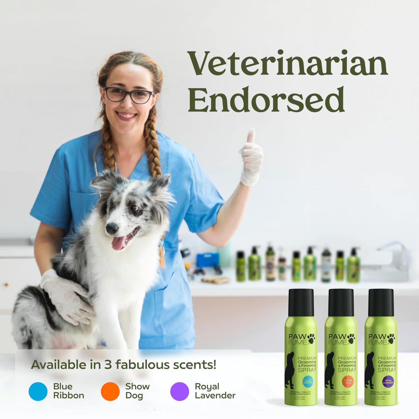 PAWFUME Dog Perfume Spray for Grooming, Blue Ribbon, 1-Pack – Keep Your Pup Fresh All Day – Probiotic, Alcohol-Free, Detangling & Moisturizing – Salon-Quality Dog Spray Deodorizer Perfume