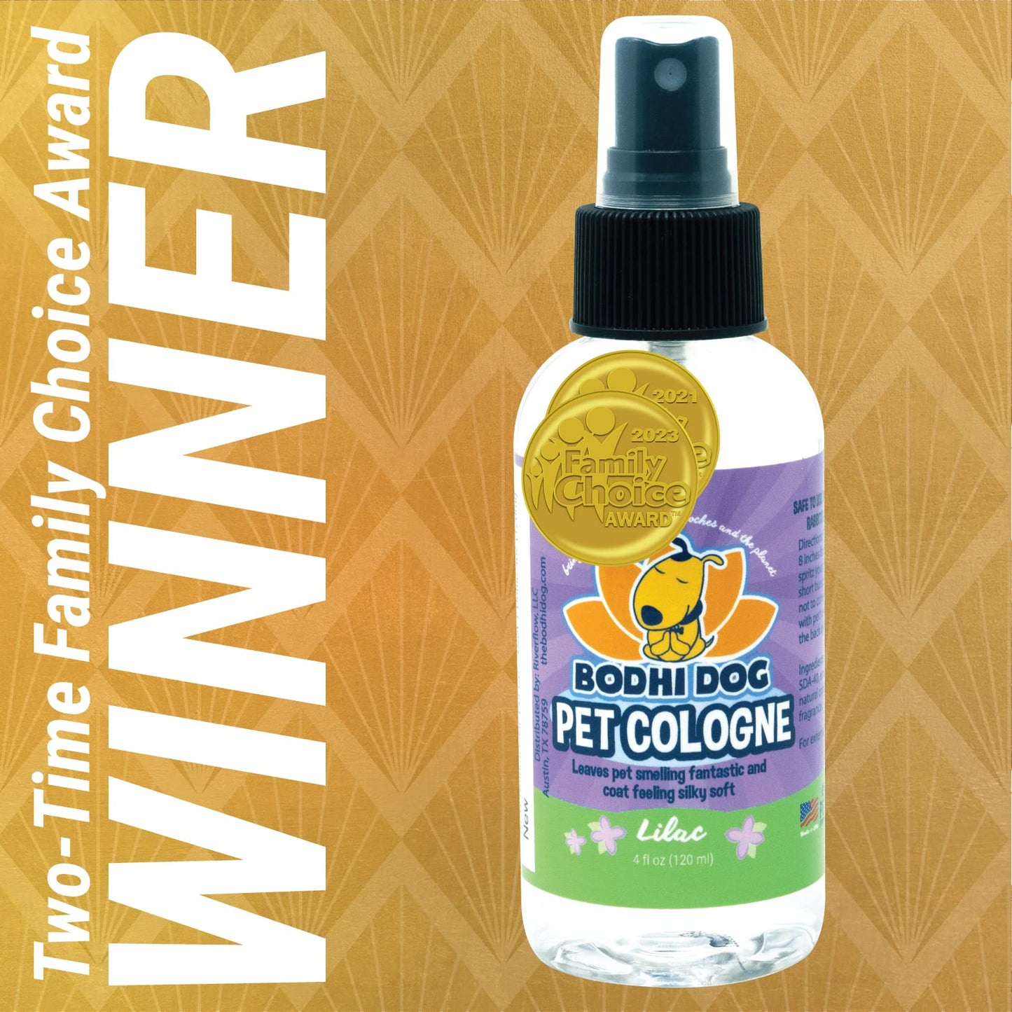 Bodhi Dog Premium Dog Cologne - Deodorizing Dog Perfume & Conditioner for Dogs & Cats - Natural Long Lasting Spray - Keeps Pets Fresh All Day - Gentle & Safe Formula, Made in USA (Baby Powder 4 Fl Oz)