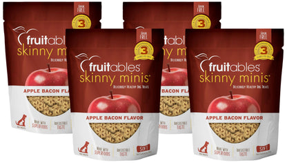 Fruitables Skinny Mini Dog Treats, Healthy Sweet Potato Treat for Dogs, Low Calorie & Delicious, Puppy Training, No Wheat, Corn or Soy, Made in the USA, Bacon and Apple Flavor, 12oz
