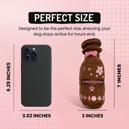 Diggin Designs Sniffany & Co Squeaky Plush Dog Toy Purse | Luxury-Inspired Parody Designer Handbag with Built-in Squeaker, Soft Plush Fashion Dog Toy – Haute Couture Purses & Handbags