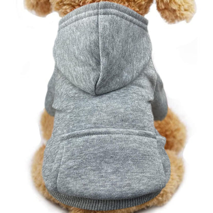 Jecikelon Winter Dog Hoodie Sweatshirts with Pockets Warm Dog Clothes for Small Dogs Chihuahua Coat Clothing Puppy Cat Custume (Coffee, Small)