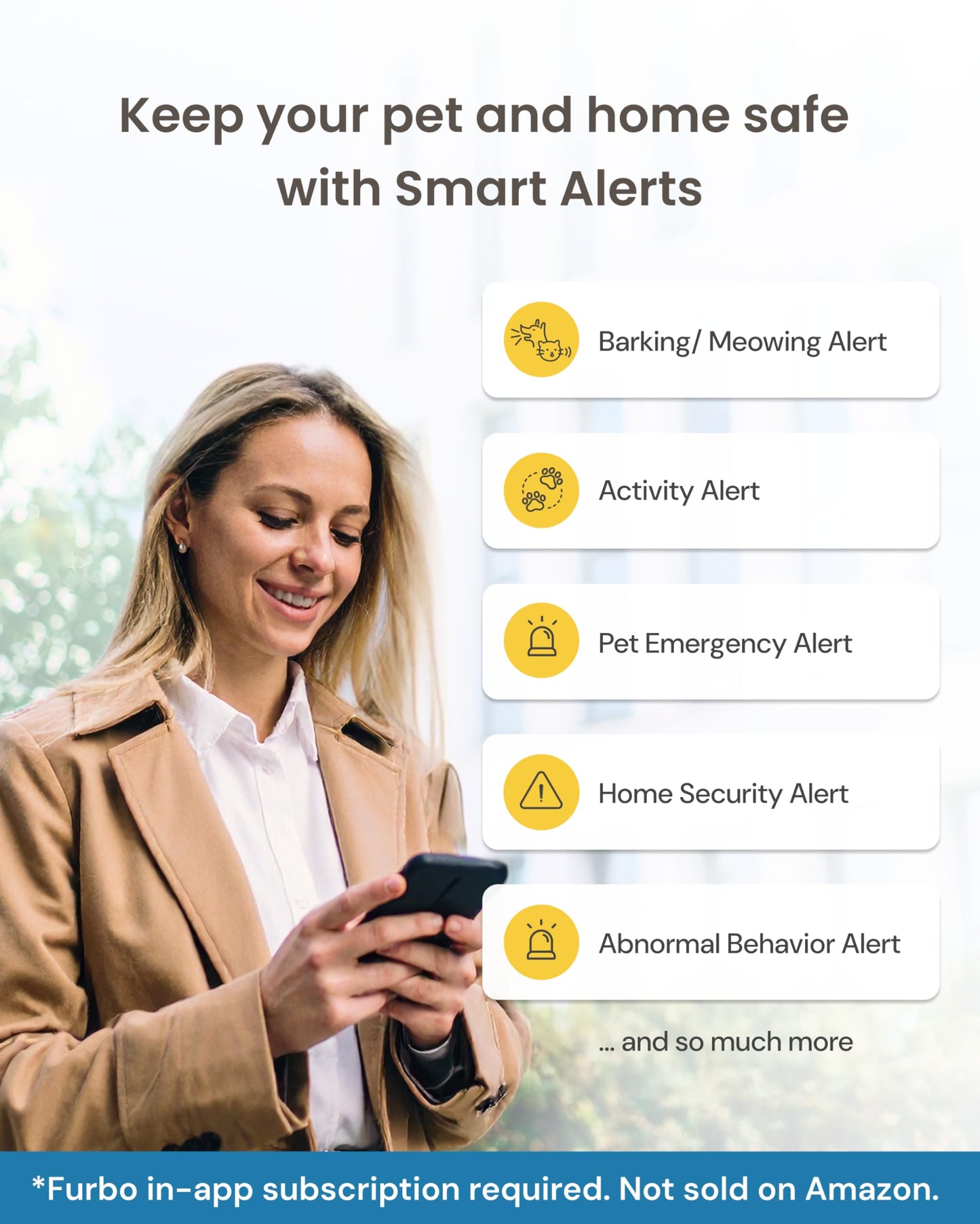 Furbo Mini 360° [Subscription Required] New 2K QHD Pet Camera - Unlock w/Paid Plan: Dog & Cat Safety Alerts, Rotating Treat Toss, 2-Way Speaker (Low Risk, 3mo Min. Cancel Anytime)
