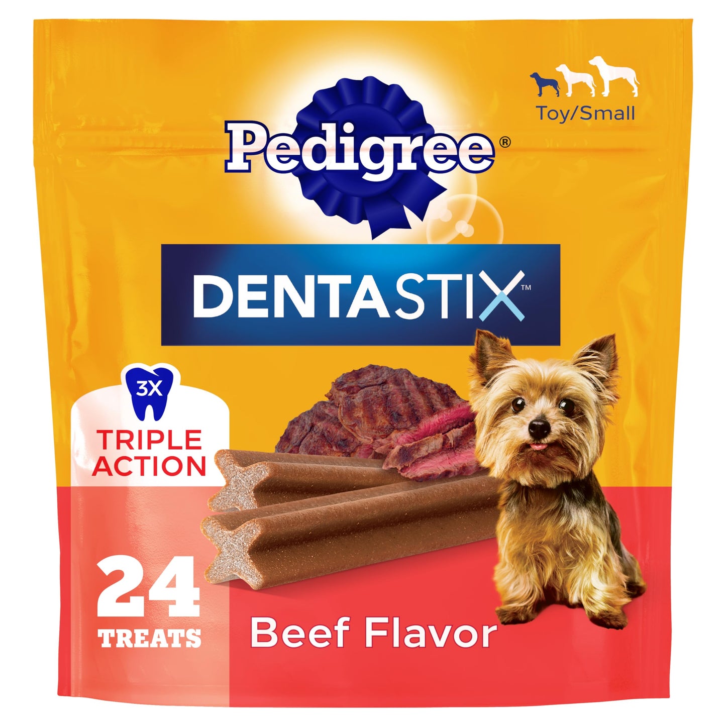 Pedigree Dentastix Dental Chews for Dogs, Small and Toy Breed Dog Treats, Fresh Flavor, 12.31 oz. Bag (51 Treats Total)