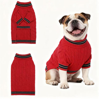 Small/Medium Dog Sweater, Warm Dog Winter Coat w/Sleeves, Comfortable High Neck & Leash Hole, Premium Dog Clothes for Schnauzer-Best for Holidays, Daily Walks M Apricot