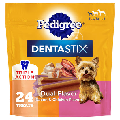 Pedigree Dentastix Dental Chews for Dogs, Small and Toy Breed Dog Treats, Fresh Flavor, 12.31 oz. Bag (51 Treats Total)
