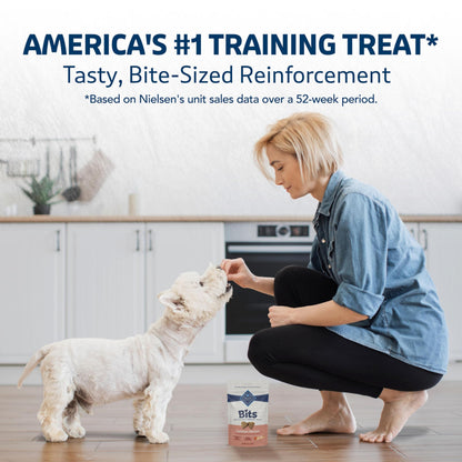 Blue Buffalo Bits Soft Dog Treats for Training, Made with Natural Ingredients & Enhanced with DHA, Beef Recipe, 19-oz Bag