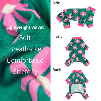 Fitwarm Bowknot Dog Pajamas, Warm Clothes for Small Dogs Girl, Fleece Pet Onesie with Feet, Burgundy Red, White, Small