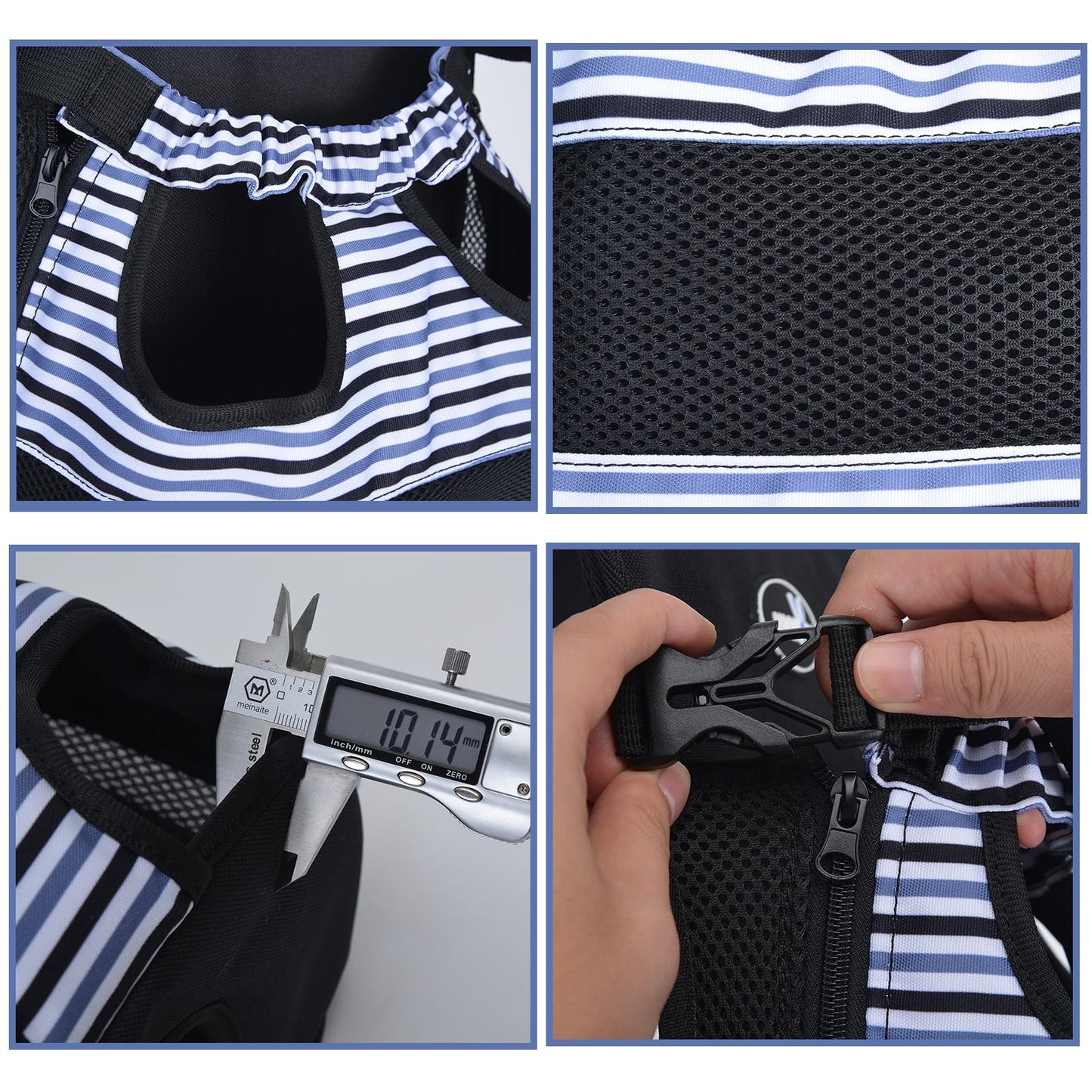 Dog Front Carrier Backpacks for Small Dogs, Legs Out Pet Carrier Sling Backpack with Adjustable Padded Ventilated Shoulder Straps, Easy-Fit for Traveling Hiking Camping,Medium