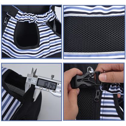 Dog Front Carrier Backpacks for Small Dogs, Legs Out Pet Carrier Sling Backpack with Adjustable Padded Ventilated Shoulder Straps, Easy-Fit for Traveling Hiking Camping,Medium
