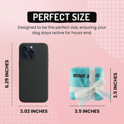 Diggin Designs Sniffany & Co Squeaky Plush Dog Toy Purse | Luxury-Inspired Parody Designer Handbag with Built-in Squeaker, Soft Plush Fashion Dog Toy – Haute Couture Purses & Handbags