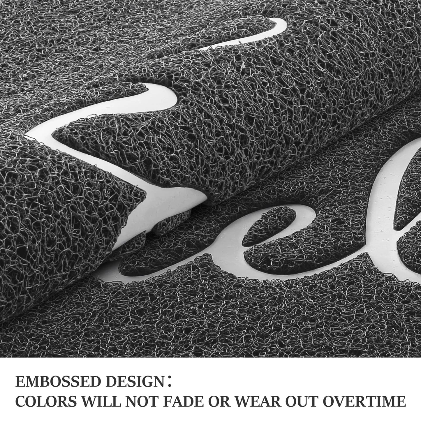 BeneathYourFeet Door Mat (30"x17.5",Black), Welcome Mat Low Profile Front Doormat Floor Mat Non Slip Rugs for Entryway, Patio, High Traffic Areas