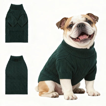 Small/Medium Dog Sweater, Warm Dog Winter Coat w/Sleeves, Comfortable High Neck & Leash Hole, Premium Dog Clothes for Schnauzer-Best for Holidays, Daily Walks M Apricot
