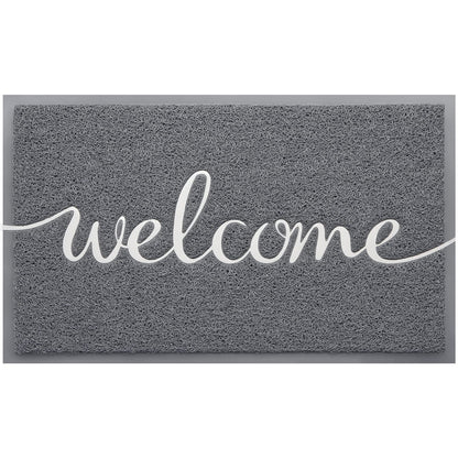 BeneathYourFeet Door Mat (30"x17.5",Black), Welcome Mat Low Profile Front Doormat Floor Mat Non Slip Rugs for Entryway, Patio, High Traffic Areas